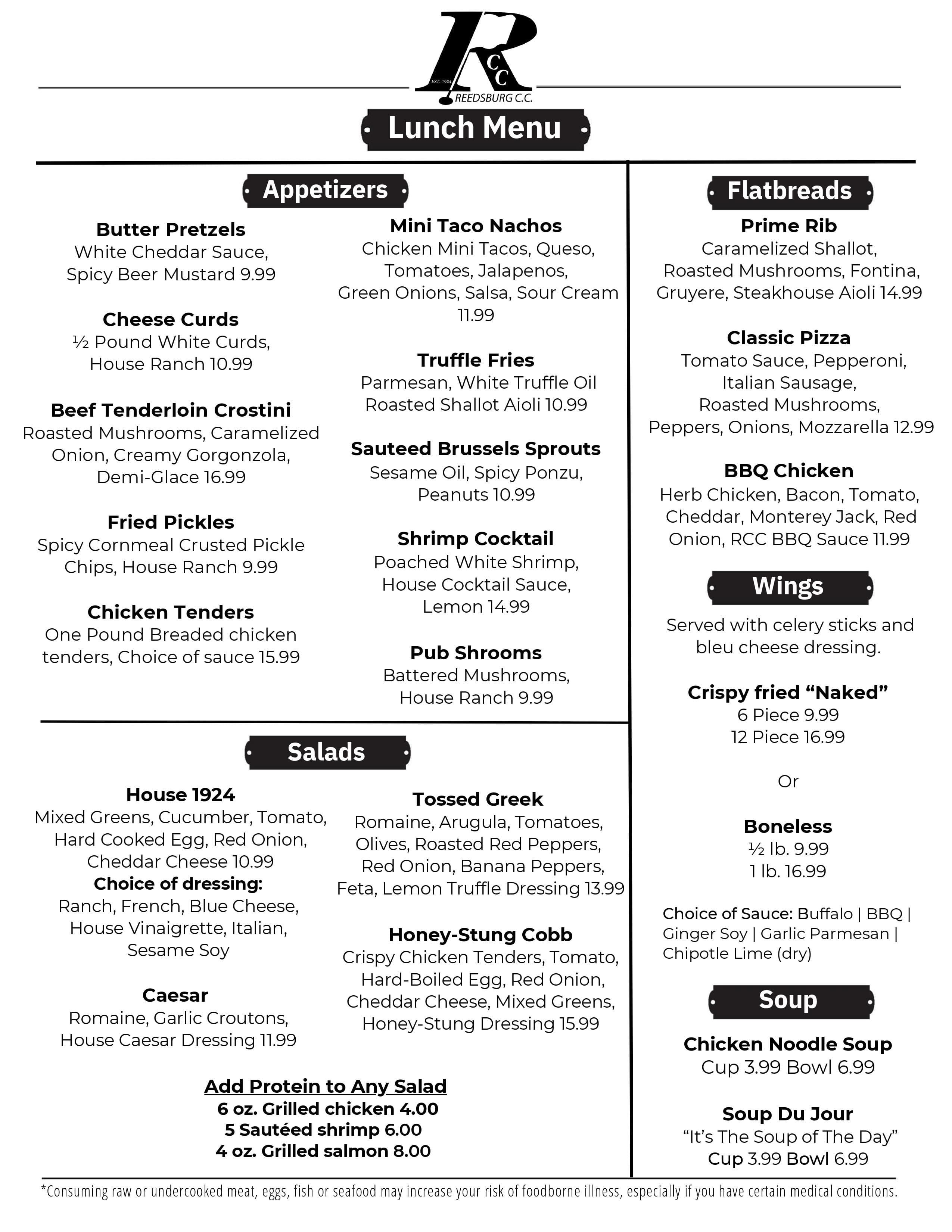 The Turn Bar & Grill Menu